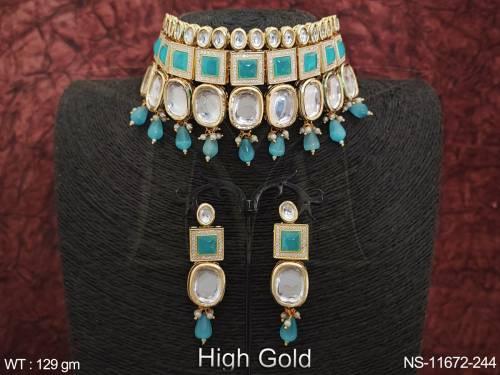 fancy-design-kundan-stones-clustered-pearl-party-wear-kund-jewellery-high-gold-polish-choker-kundan-necklace-set-