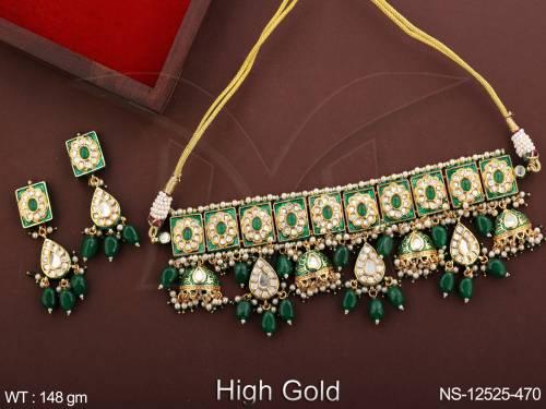 kundan-stones-high-gold-polish-fancy-design-party-wear-beautiful-kundan-choker-necklace-set-