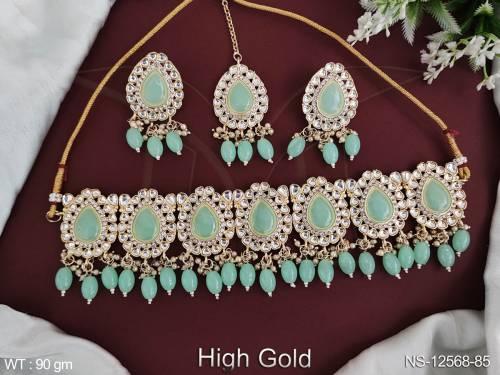 designer-fancy-style-party-wear-clustered-pear-high-gold-polish-kundan-jewellery-kundan-choker-necklace-set-