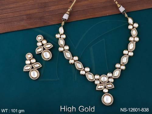 kundan-stones-party-wear-fancy-design-kund-jewellery-kundan-short-necklace-set
