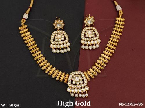 high-gold-polish-fancy-style-party-wear-beautiful-kundan-short-necklace-set-