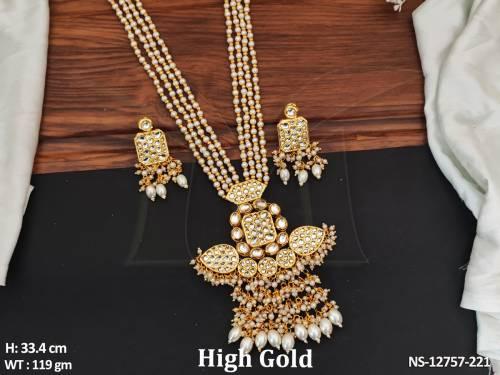 clustered-pearl-desinger-fancy-pendant-kundan-jewellery-long-necklace-set