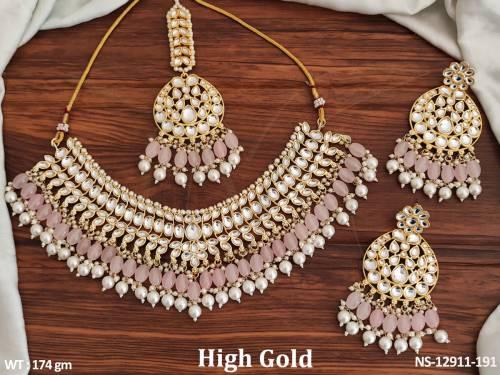 clustered-eparl-kundan-stoes-high-gold-polish-party-wear-heavy-kundan-choker-necklace-set