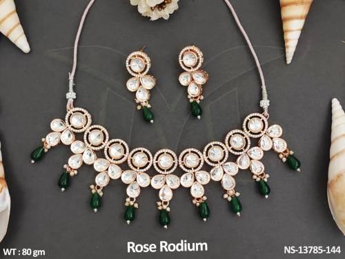 rose-rodium-polish-fancy-design-full-kundan-cluster-pearls-wedding-wear-fancy-design-kundan-short-necklace-set-