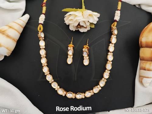 attractive-unique-style-rose-rodium-necklace-sets-