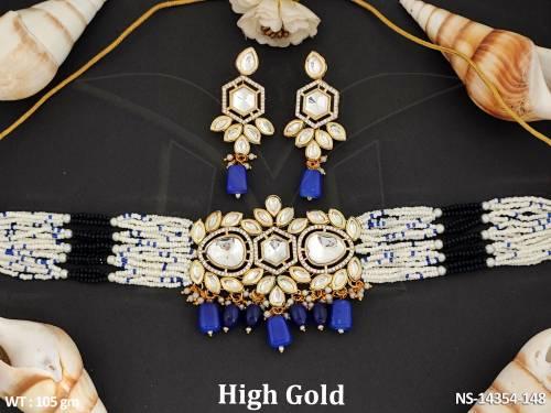high-gold-polish-full-stone-fancy-choker-design-party-wear-kundan-necklace-set