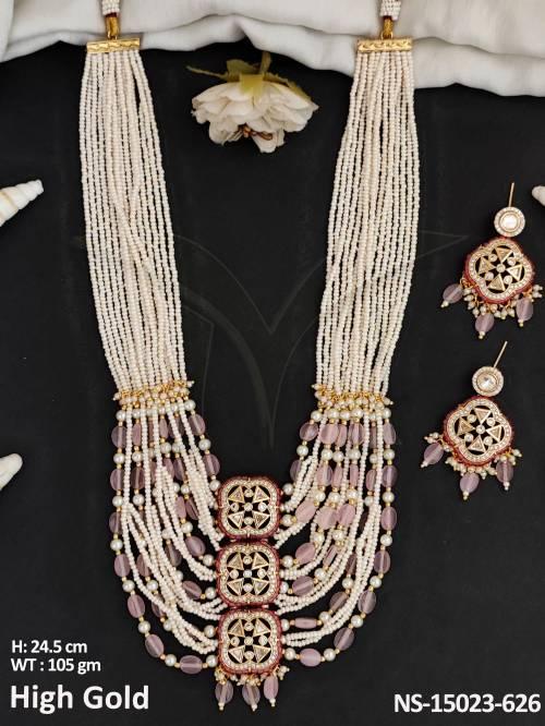 kundan-jewellery-high-gold-polish-full-stone-cluster-pearl-elegant-necklace-set
