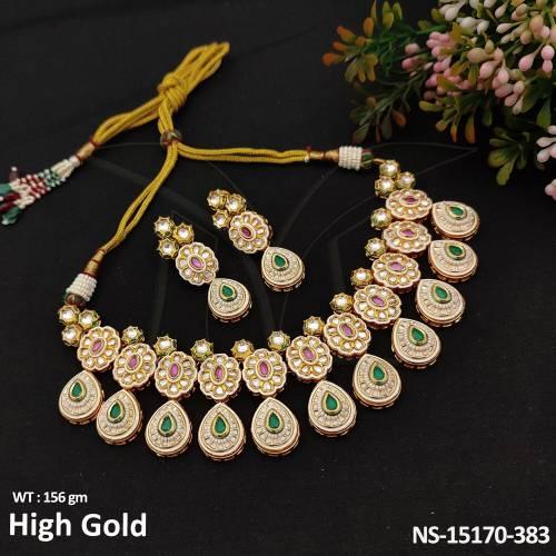 designer-fashionable-high-gold-polish-full-stone-kundan-short-neckalce-set-