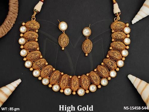 artificial-jewellery-pretty-design-high-gold-polish-designer-kundan-necklace-set-