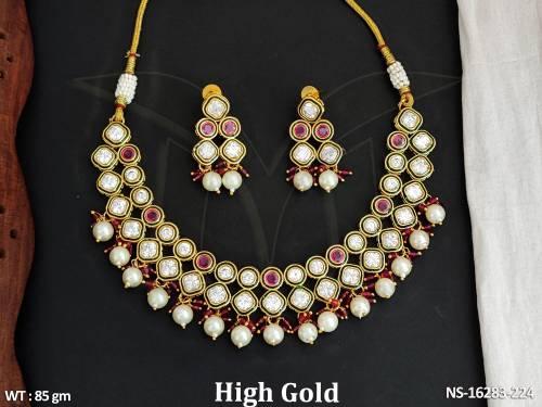 exclusive-designer-high-gold-polish-necklace-set-with-matching-earrings