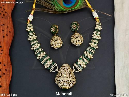 polki-kundan-full-stone-fancy-wedding-short-necklace-set
