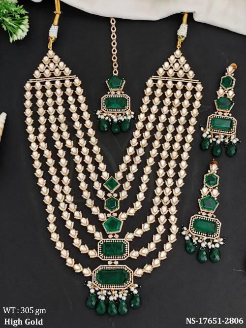 bridal-layered-green-kundan-necklace-set-in-high-gold-with-green-drops-earrings