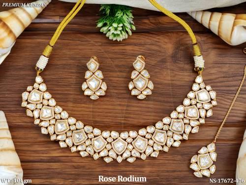 Traditional White Kundan-Set Wedding & Festive Wear Jewelry 