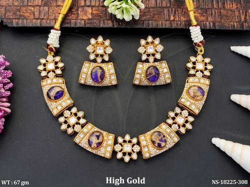 kundan-high-gold-polish-full-stone-short-necklace-set-