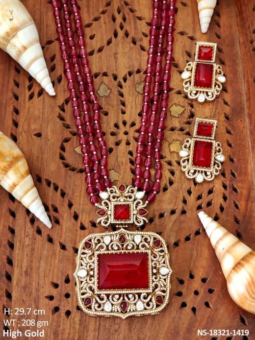 Kundan Designer High Gold Full Stone Necklace Set   