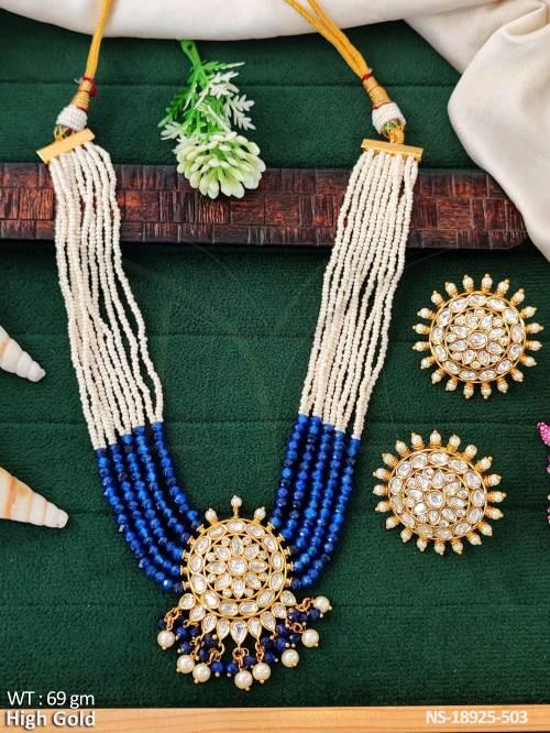 Beautiful High Gold Polish Design   Short Necklace Set  