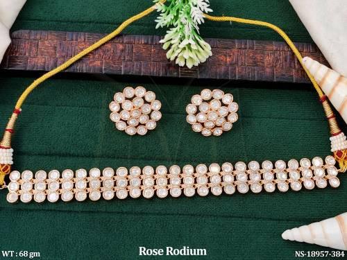 designer-rose-rodium-polish-kundan-full-stone-short-necklace-set-