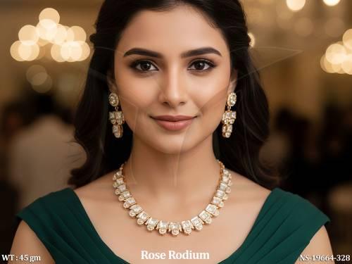 Designer Kundan Party Wear Necklace Set for Women