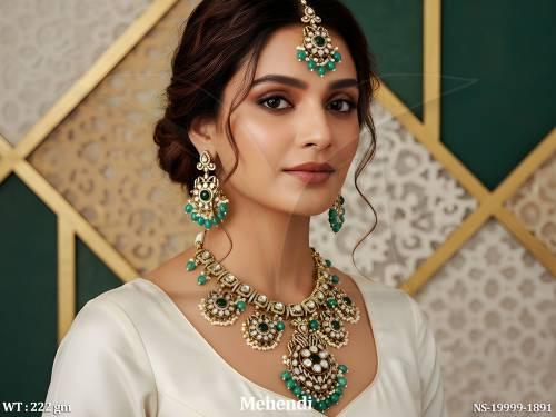 Royal Kundan Necklace with Mang Tikka
