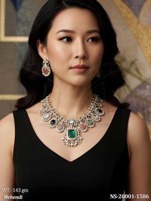 Designer Statement Necklace with Earrings