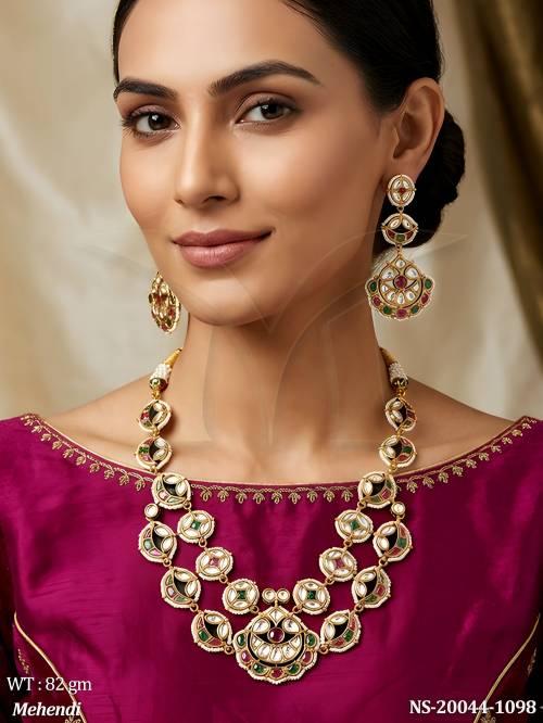 Kundan Jewelry Fancy Designer Bridal Necklace Collection