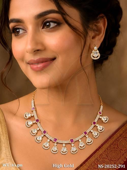 Elegant Kundan Drop Party Wear Necklace Set
