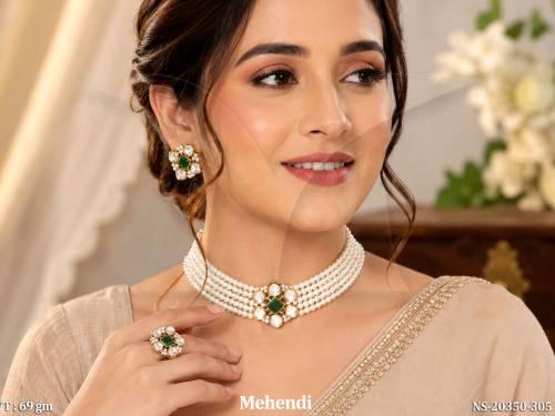 Traditional Full Stone Kundan Choker Set for Women