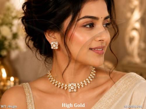 Kundan Choker Necklace Set with Stud Earrings