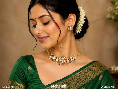 Traditional Meenakari Kundan Jewellery Set