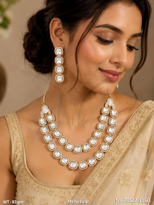 Royal Kundan Double Layer Necklace Set