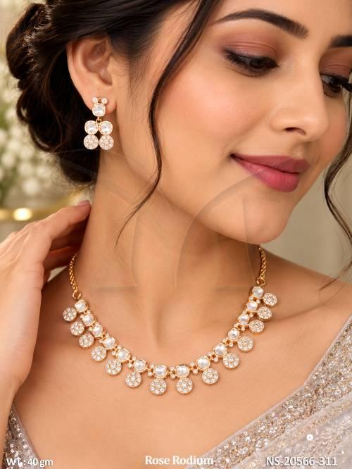 Classic Kundan Necklace with Matching Earrings