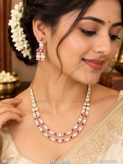 Premium Kundan Full Stone Long Necklace Set