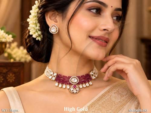 Elegant Kundan Pearl Layered Necklace Set