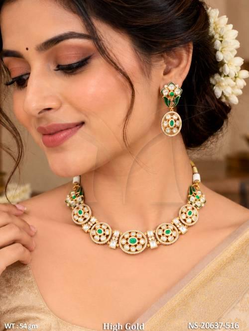 elegant-full-stone-kundan-floral-necklace-with-earrings