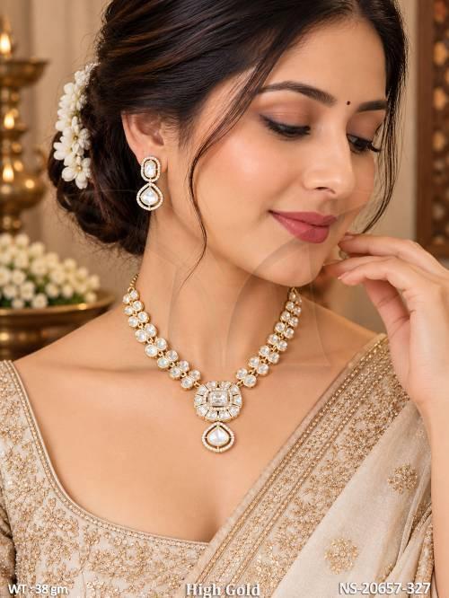 Royal Kundan Necklace Set with Matching Earrings