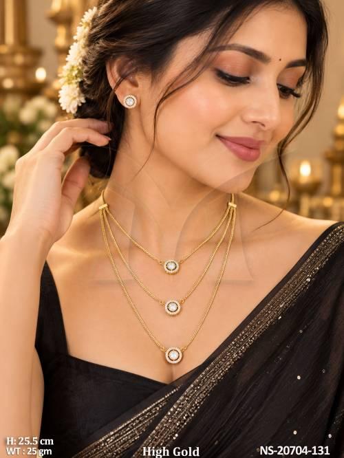 High Gold Kundan Layered Necklace Set