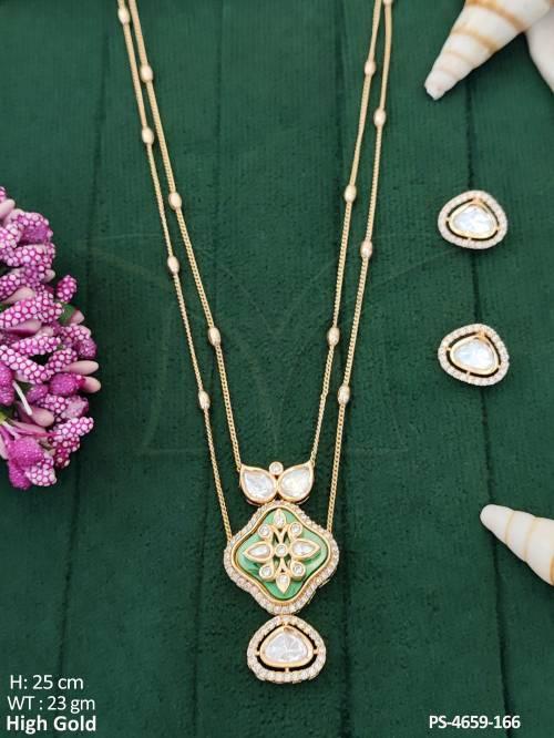 Kundan  High Gold Polish Party Wear Pendant Set  