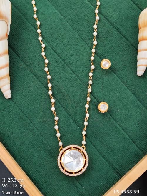 kundan-two-tone-pearl-chain-pendant-set-with-earrings