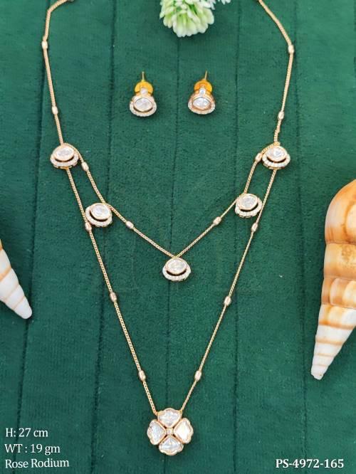 Elegant Kundan Long Chain Pendant Set for Women