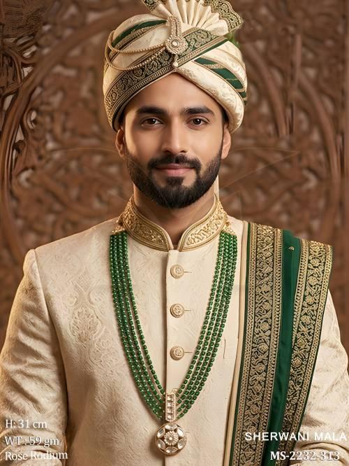 designer-groom-wear-kundan-sherwani-mala-necklace