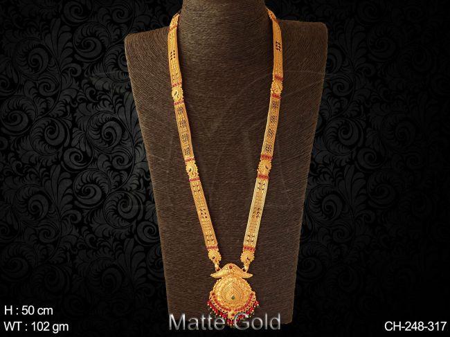 Bollywood bridal heavy matta gold kemp mangalsutra
