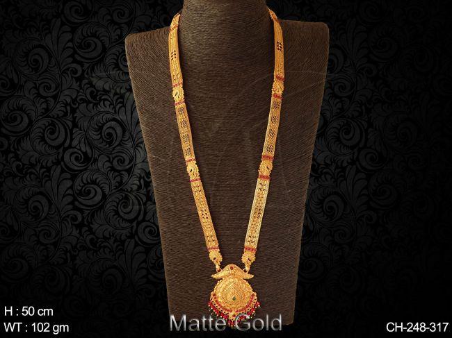 Bollywood bridal heavy matta gold kemp mangalsutra