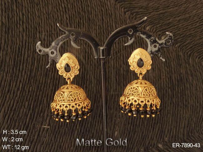 matta gold multiple colouring drop delicate antique jhumka earring