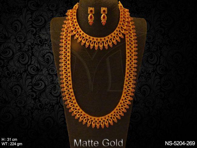 Designer Classic collection Matta Polish long necklace set