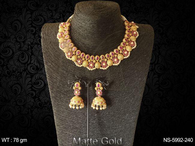 Rani paan polki necklace