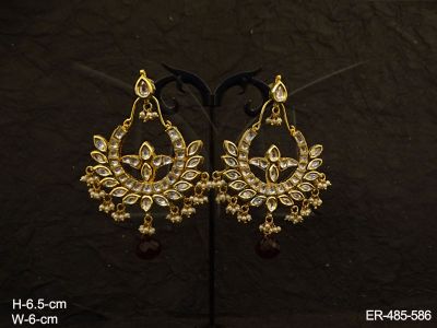 marquise design kundan earrings detail