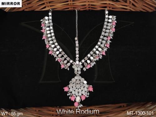 designer-party-wear-white-rodium-polish-beautiful-fancy-mirror-maang-tikka-