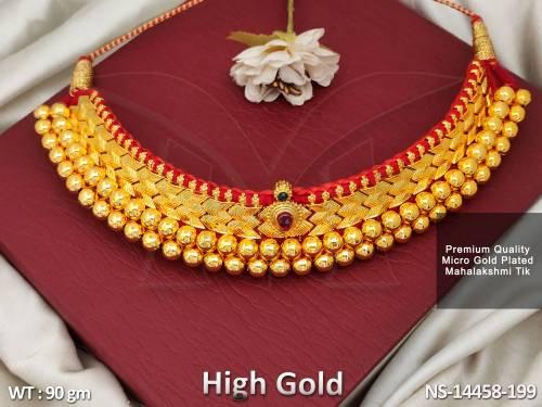 maharashtrian-jewellery-high-gold-polish-fancy-style-necklace-set