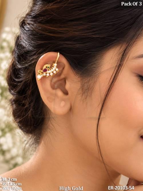 High Gold Peacock Pearl Hanging Earrings