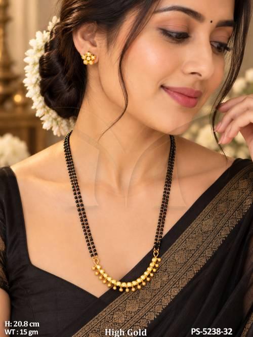Designer High Gold Mangalsutra Pendant Set